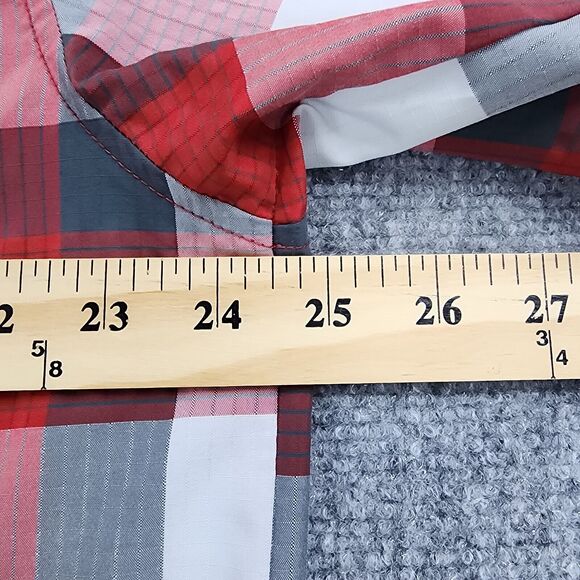 Orvis Shirt Men XL Red Plaid Classic Short Sleeve Hiking Button Up Casual Pocket - Picture 5 of 16